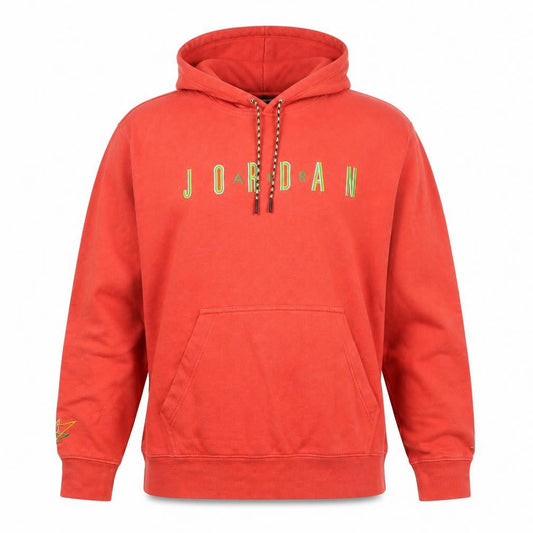 Jordan Boys Red M Pullover Hoodie Logo Fleece Kangaroo Pocket
