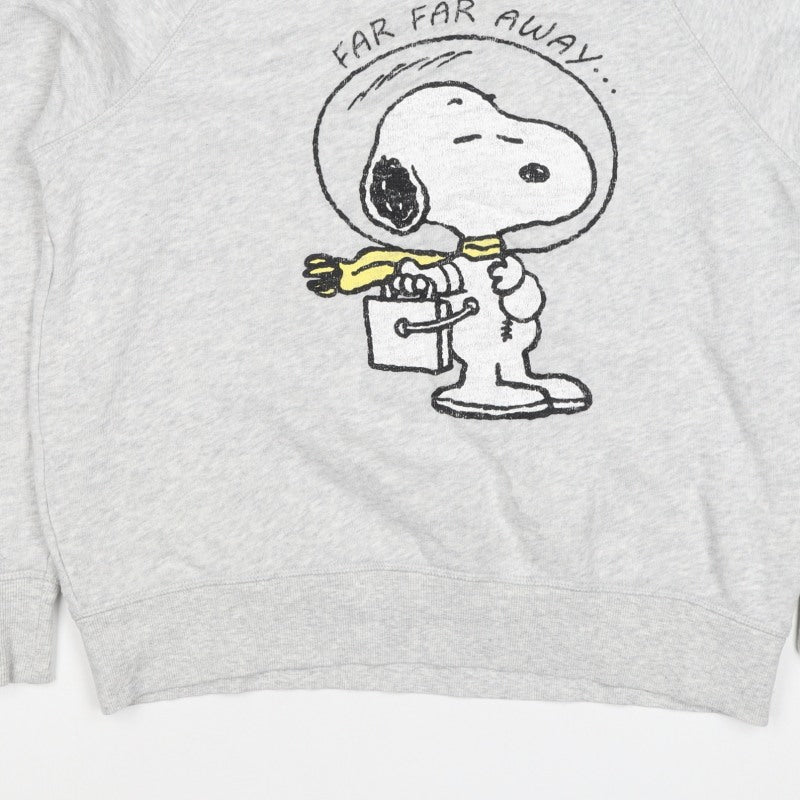 C&A Women Grey M Snoopy Peanuts Graphic Pullover Sweatshirt