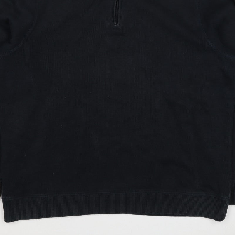 Maine New England Men’s Black XL Quarter Zip Cotton Sweatshirt