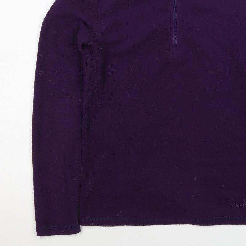 Peter Storm Women Purple Size 10 1/4 Zip Fleece Sweatshirt High Neck