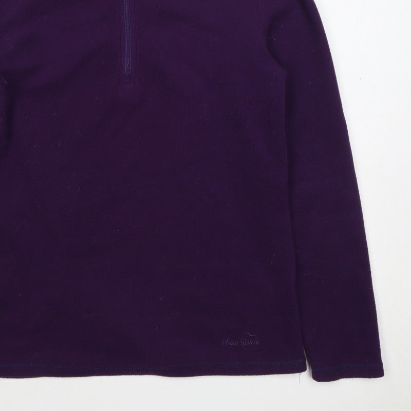 Peter Storm Women Purple Size 10 1/4 Zip Fleece Sweatshirt High Neck