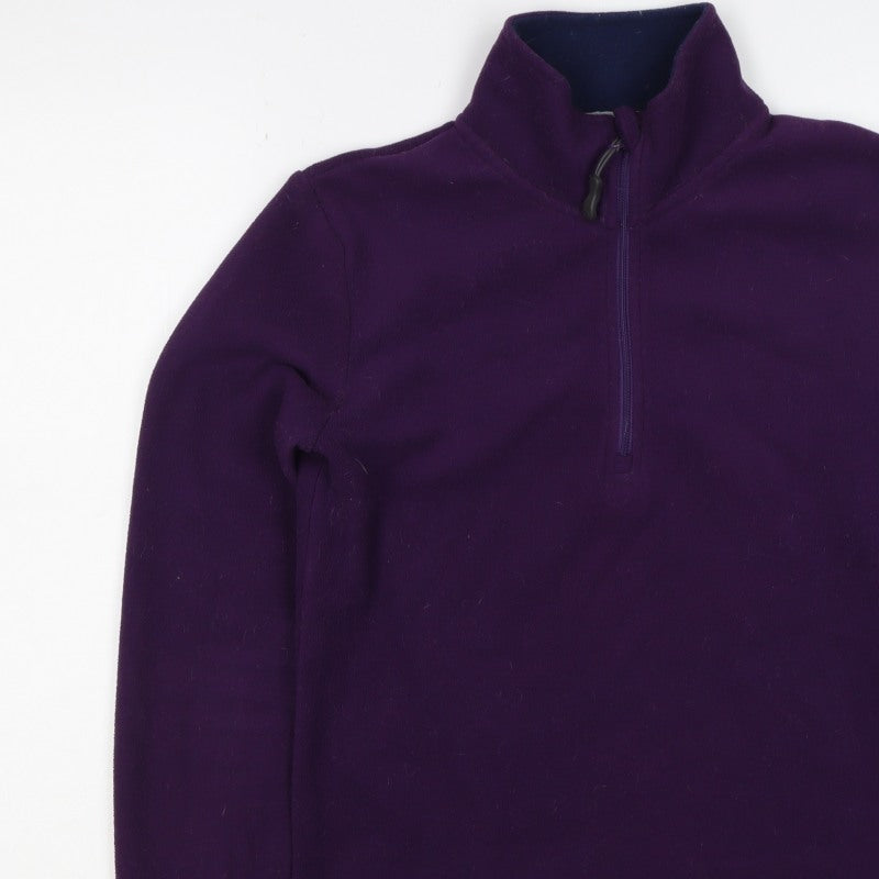 Peter Storm Women Purple Size 10 1/4 Zip Fleece Sweatshirt High Neck