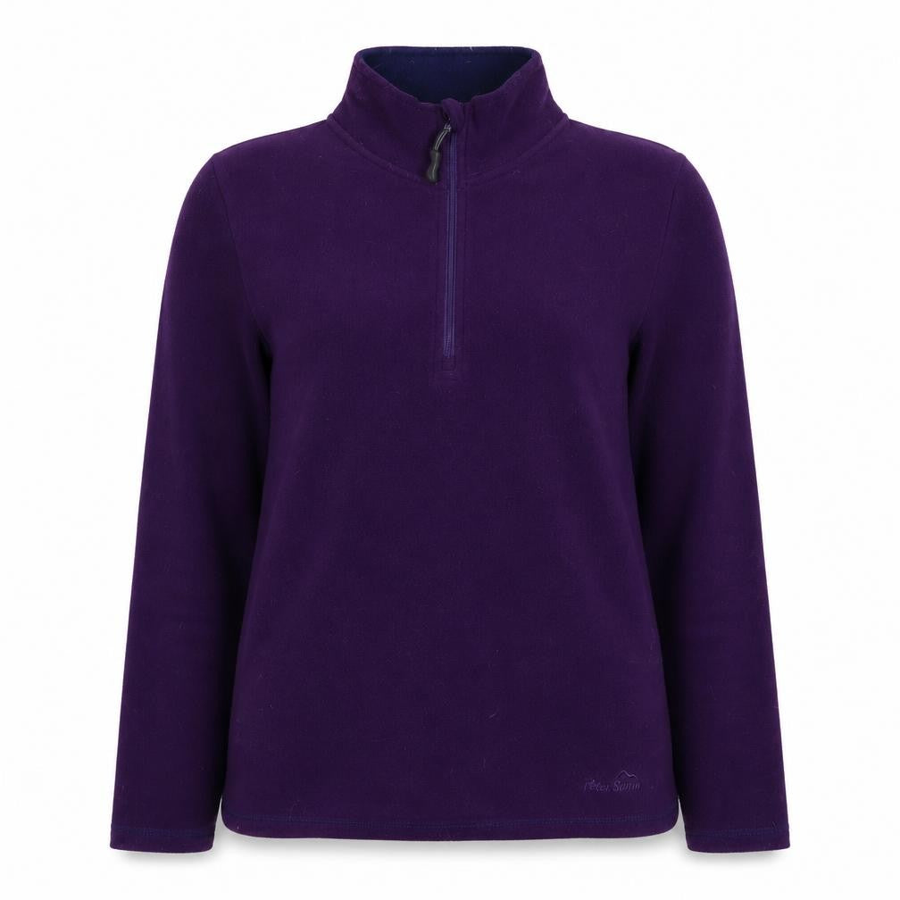 Peter Storm Women Purple Size 10 1/4 Zip Fleece Sweatshirt High Neck