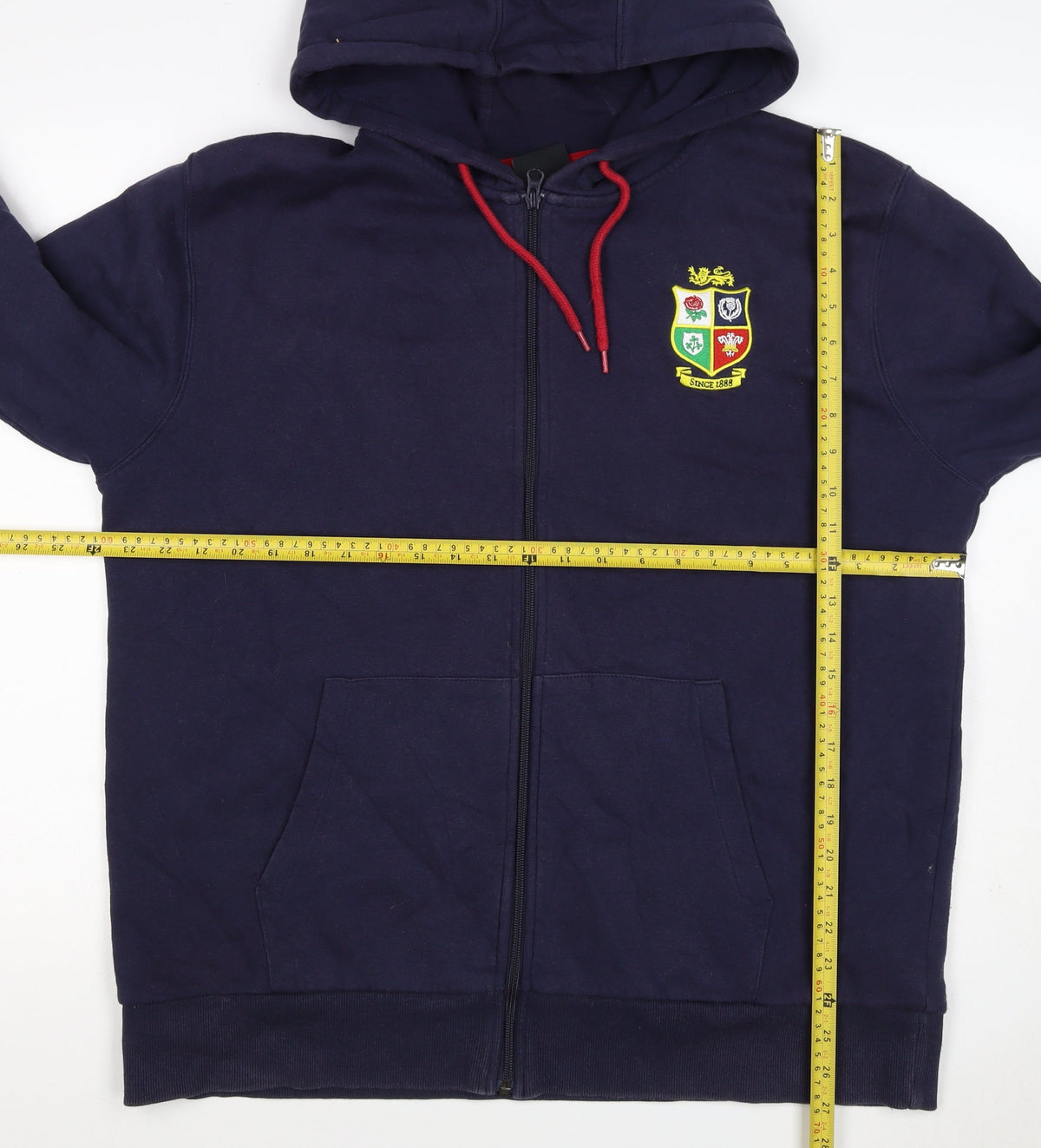 British & Irish Lions Men’s Blue XL Full Zip Rugby Hoodie