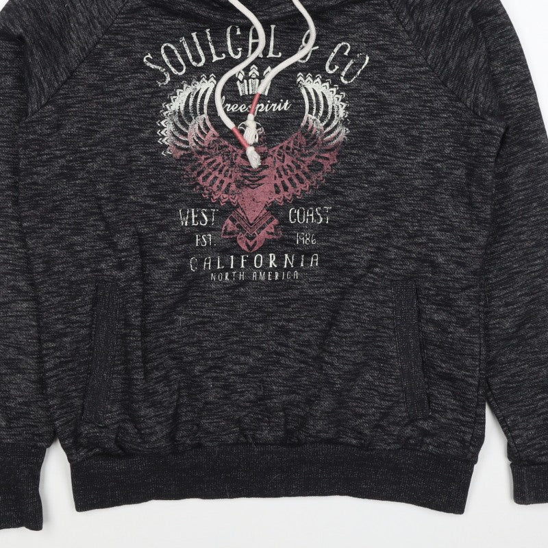 Soulcal & Co Women’s Black UK 14 Pullover Hoodie Graphic Eagle