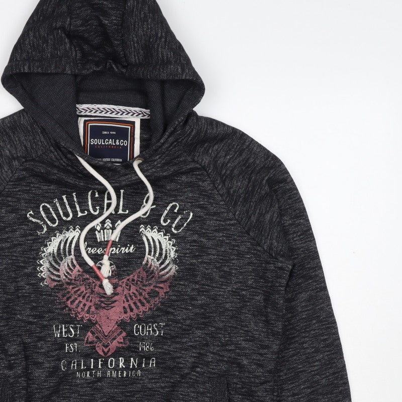 Soulcal & Co Women’s Black UK 14 Pullover Hoodie Graphic Eagle