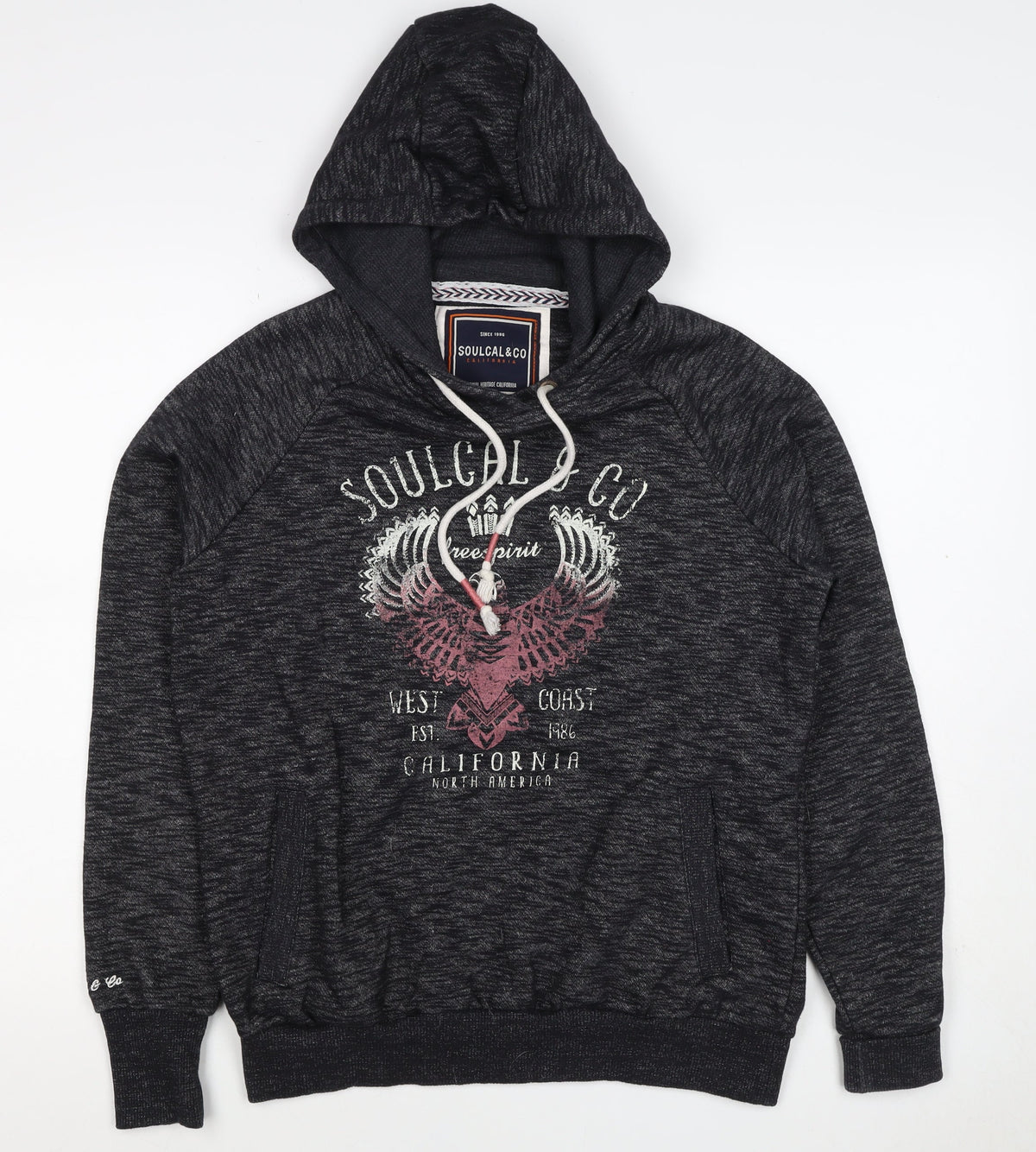 Soulcal & Co Women’s Black UK 14 Pullover Hoodie Graphic Eagle