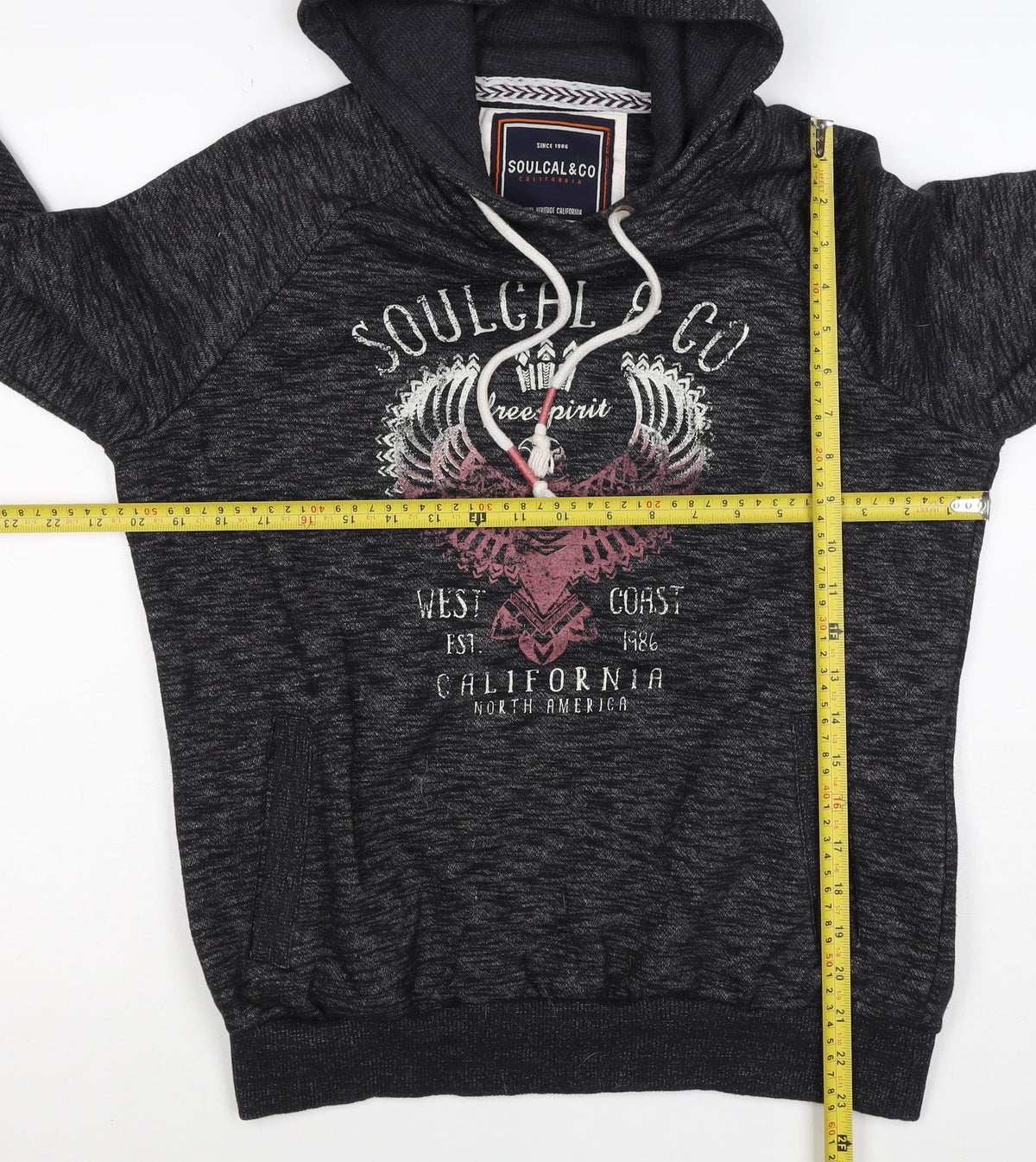 Soulcal & Co Women’s Black UK 14 Pullover Hoodie Graphic Eagle