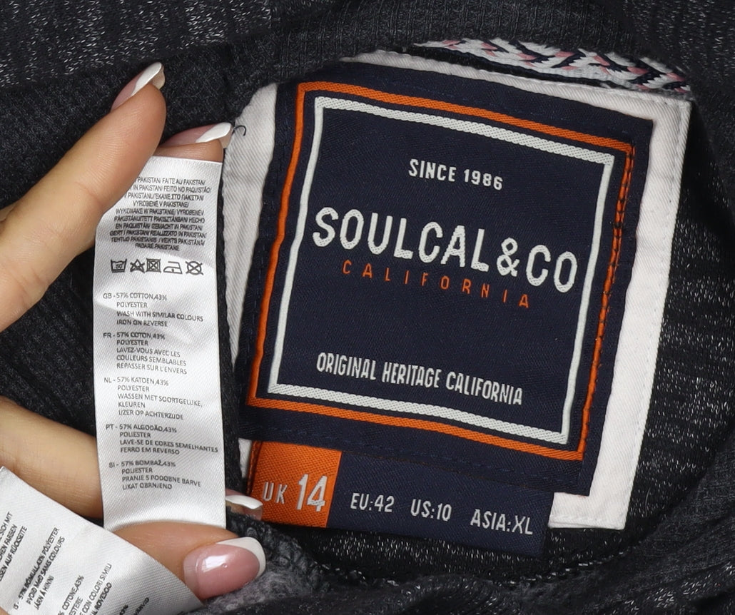Soulcal & Co Women’s Black UK 14 Pullover Hoodie Graphic Eagle