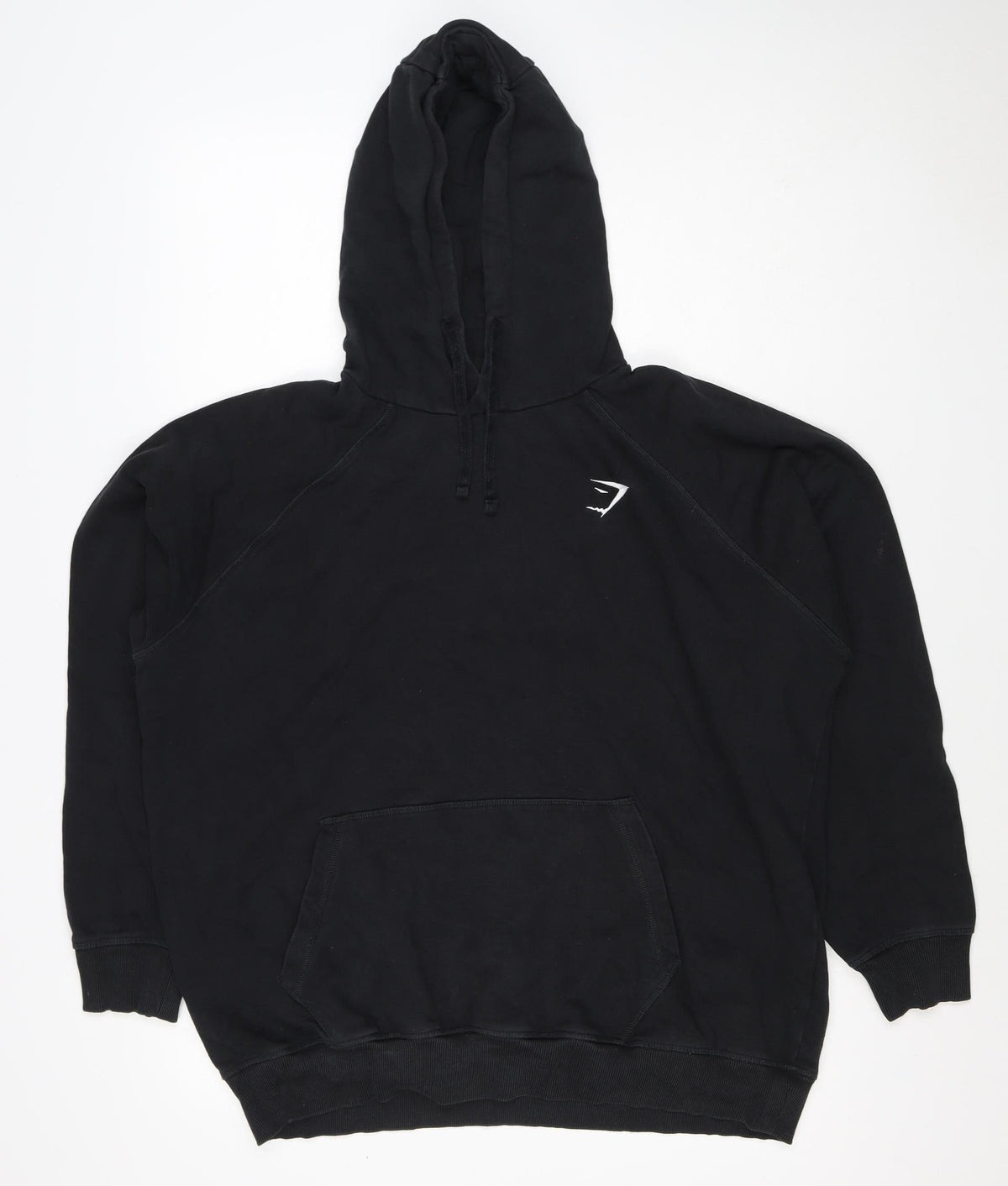 Gymshark Men’s Black XL Pullover Hoodie Logo Gym Training Pockets
