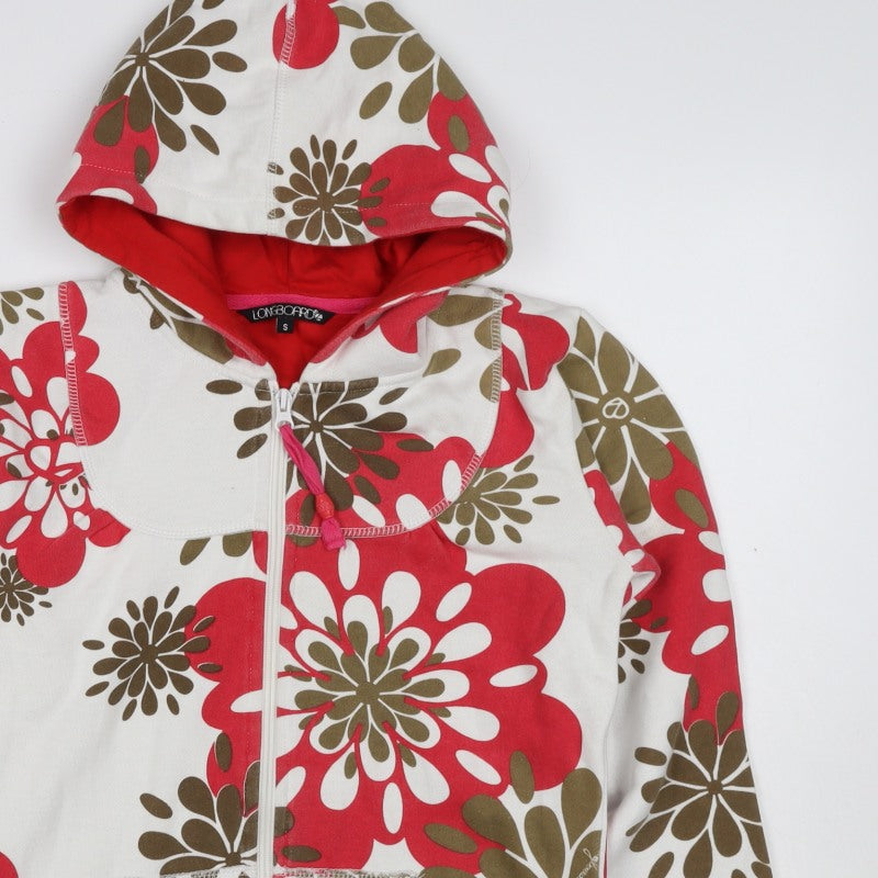 Longboard Women’s Multicoloured Floral Full Zip Hoodie UK 14