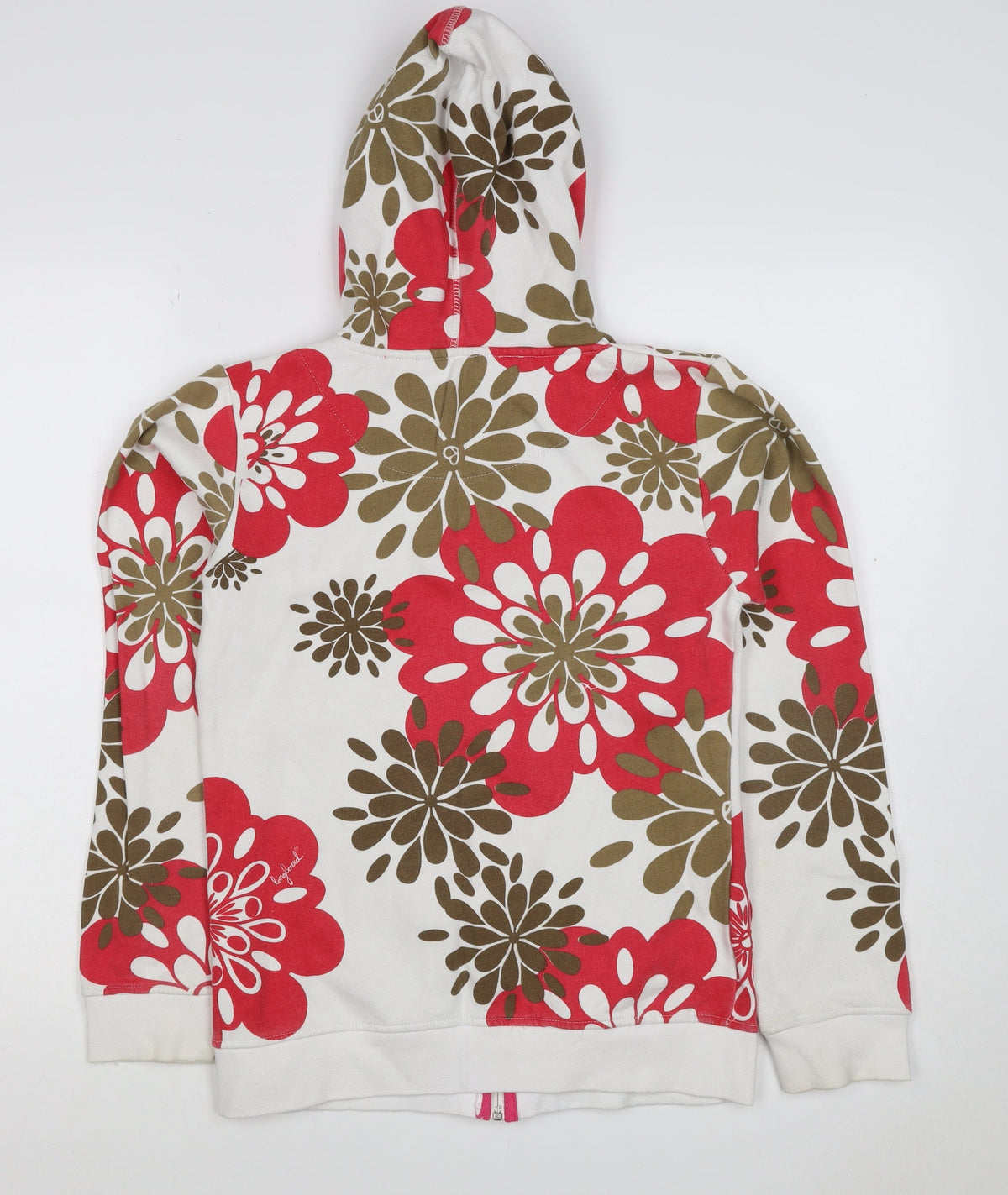 Longboard Women’s Multicoloured Floral Full Zip Hoodie UK 14