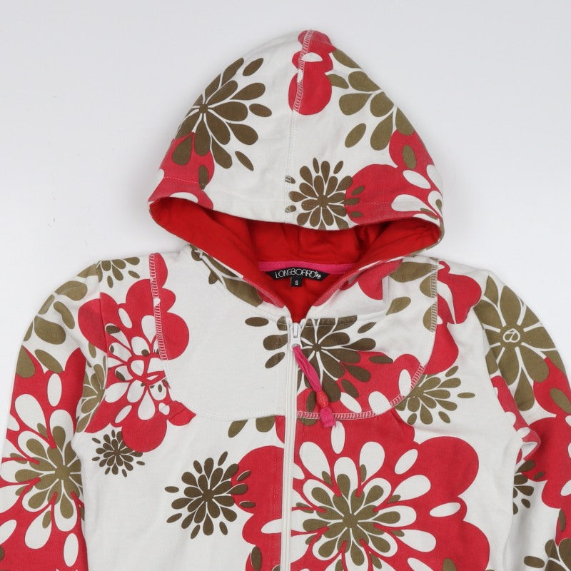 Longboard Women’s Multicoloured Floral Full Zip Hoodie UK 14