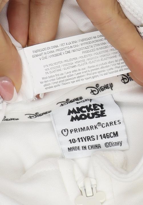 Disney Girls White Mickey Mouse 10-11 Years 1/4 Zip Pullover Sweatshirt