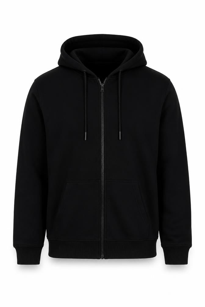 Only & Sons Men's Black M Full Zip Hooded Sweatshirt Pockets