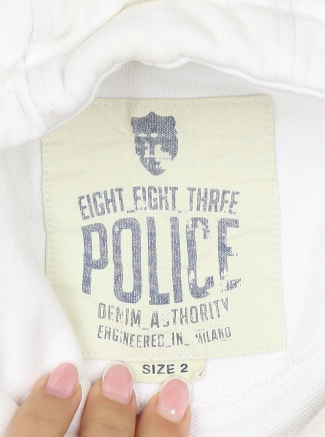 Eight Eight Three Police Men’s Ivory M Pullover Graphic Hoodie