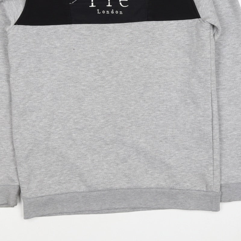 Prè London Men’s Grey M Crew Neck Logo Panel Sweatshirt