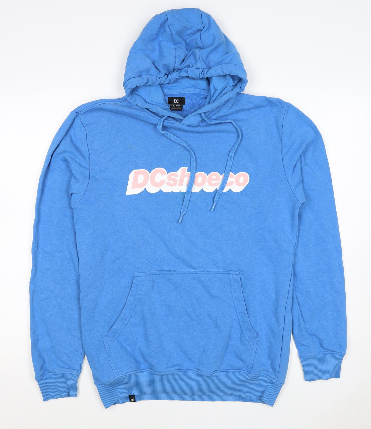 DC Shoes Men’s Blue M Pullover Logo Graphic Hooded Sweatshirt