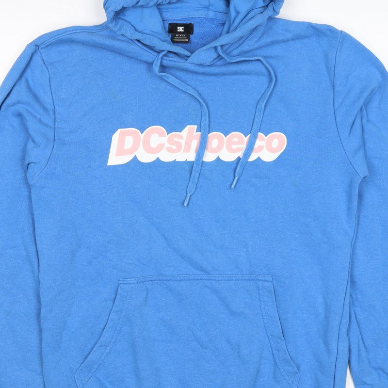 DC Shoes Men’s Blue M Pullover Logo Graphic Hooded Sweatshirt