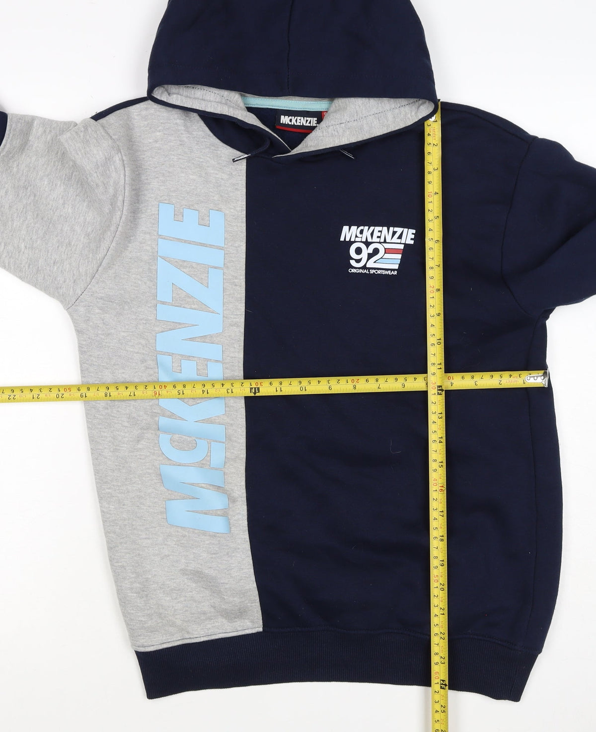 McKenzie Boys Blue Grey 3-4 Years Pullover Logo Hoodie