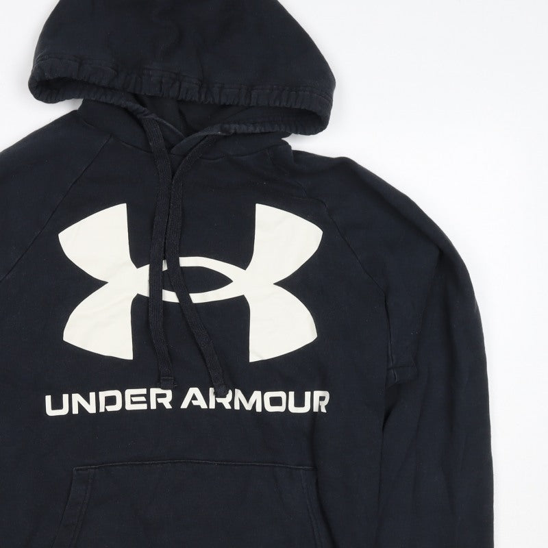 Under Armour Boys Black S Pullover Hoodie Logo Fleece Sports