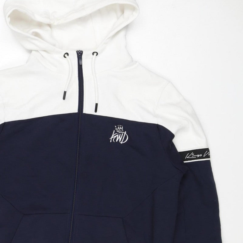 Additional view of Kings Will Dream Men's Navy White M Full Zip Hooded Logo Hoodie
