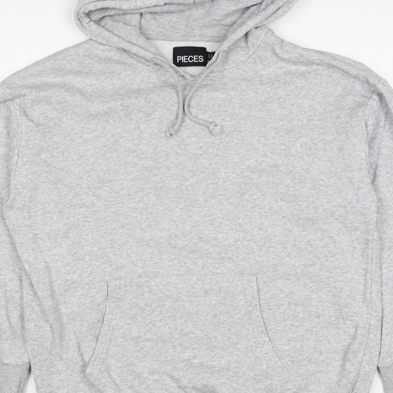 Pieces Men’s Grey S Pullover Hoodie Drawstring Kangaroo Pocket