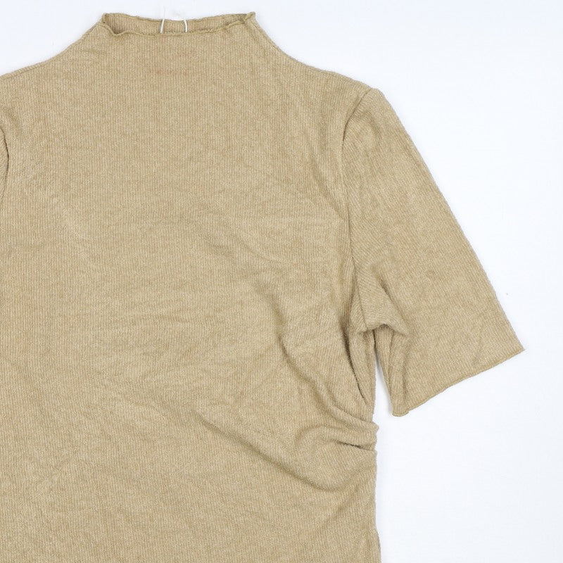 Marks and Spencer Women Beige UK 16 Knit Tunic Mock Neck Bell Sleeve Top