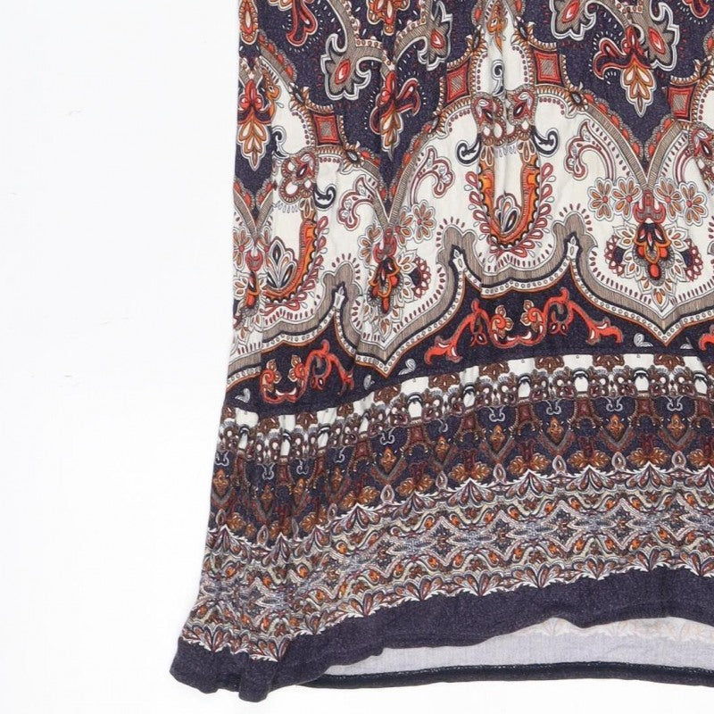 Wallis Women’s Multicoloured Paisley Shift Dress UK 10 Short Sleeve