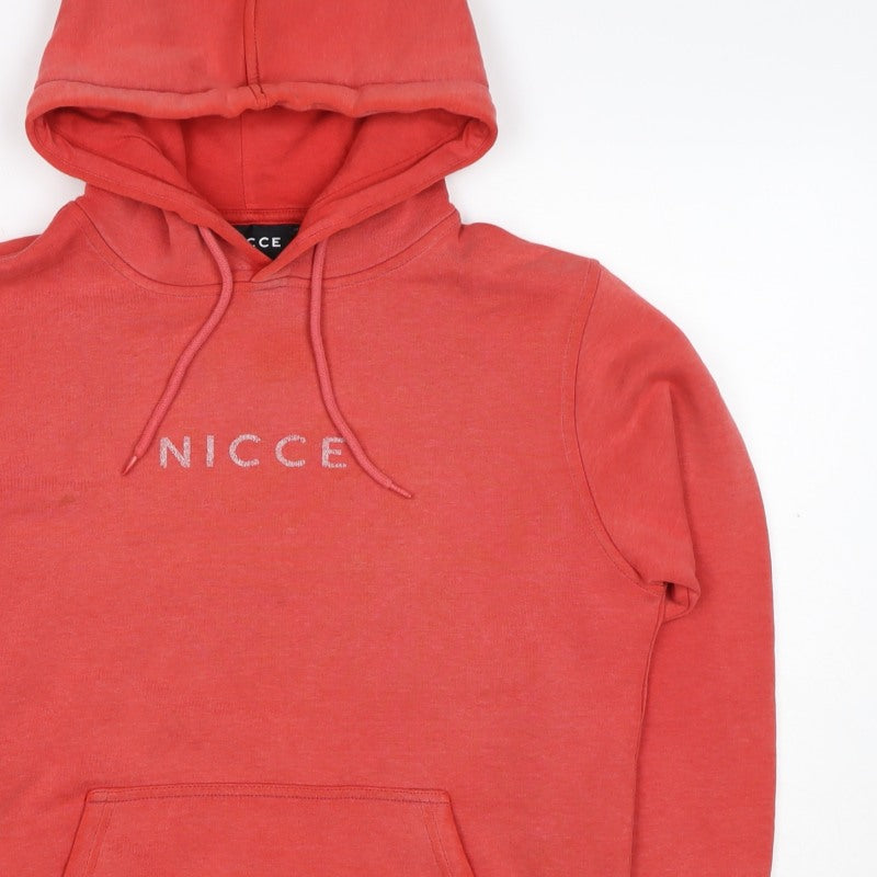 Nicce Men’s Red XS Pullover Hoodie Logo Drawstring Pockets