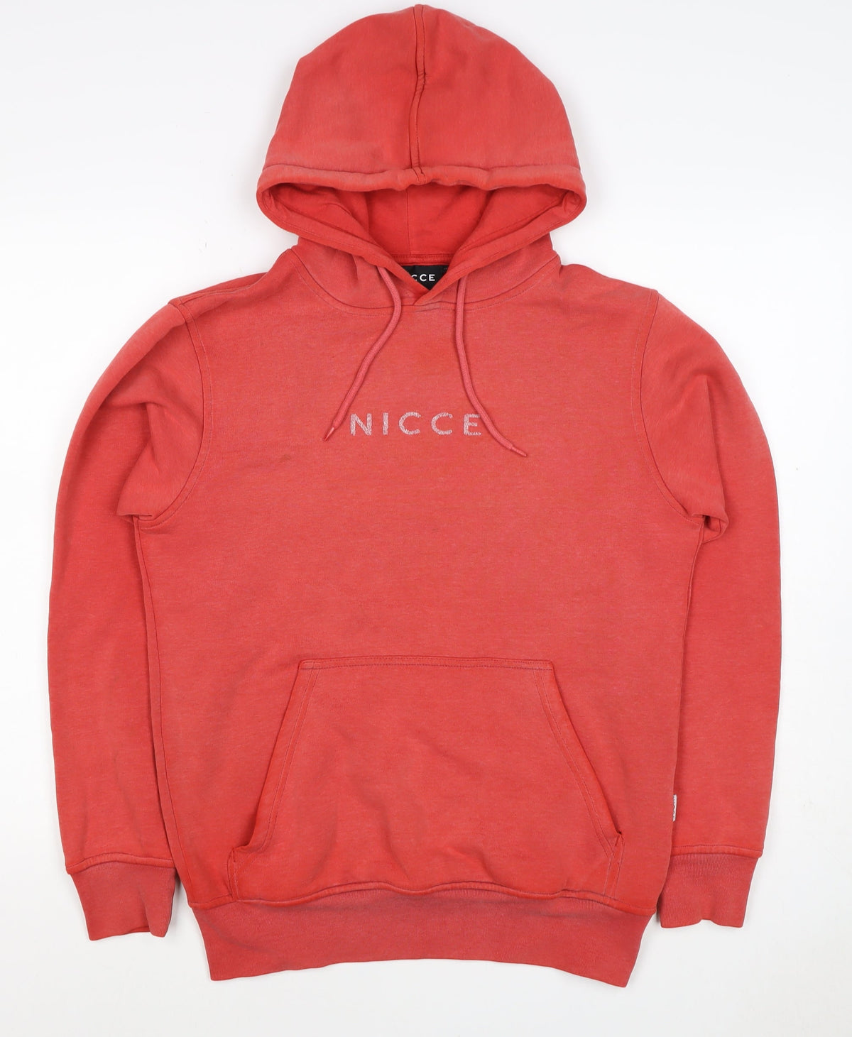 Nicce Men’s Red XS Pullover Hoodie Logo Drawstring Pockets