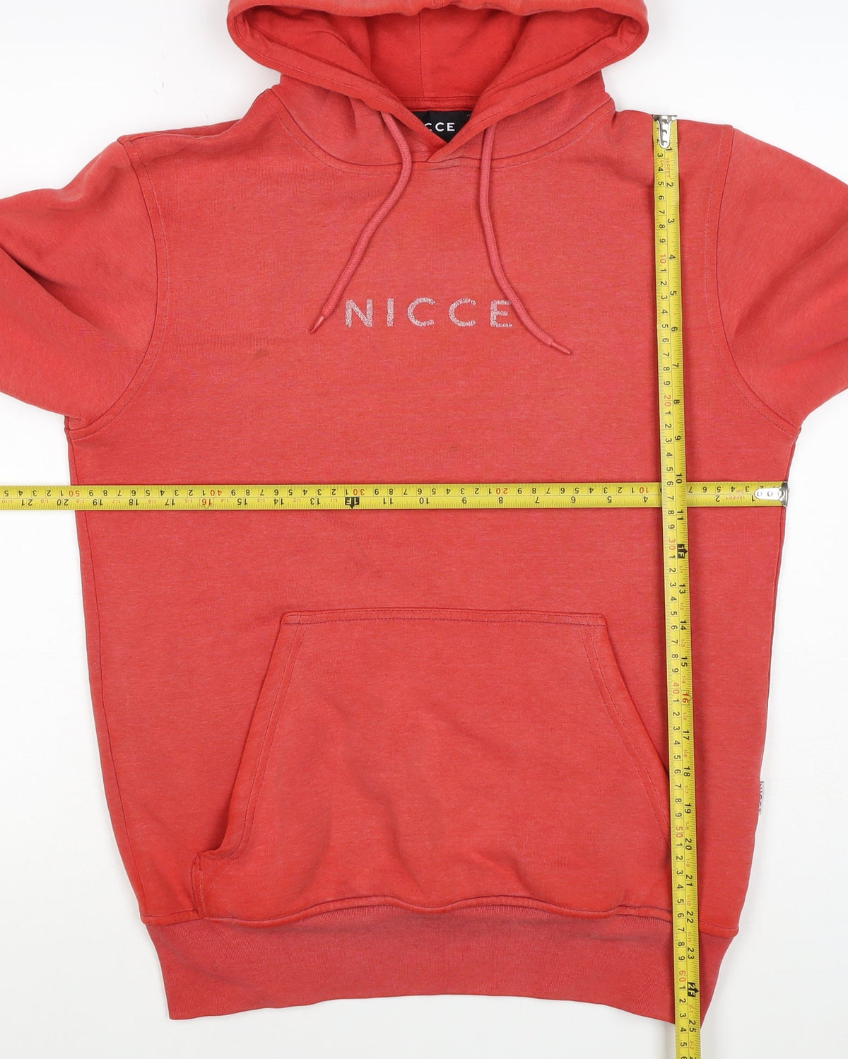 Nicce Men’s Red XS Pullover Hoodie Logo Drawstring Pockets