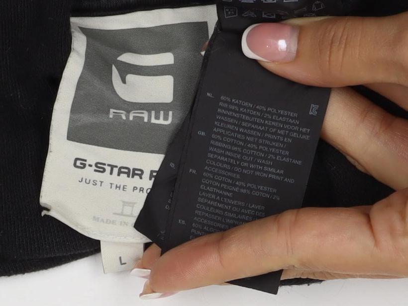 G-Star RAW Men’s Black L Short Sleeve Graphic Pullover Hoodie