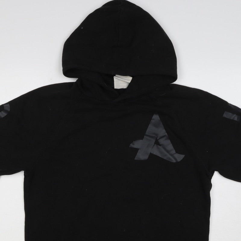 G-Star RAW Men’s Black L Short Sleeve Graphic Pullover Hoodie