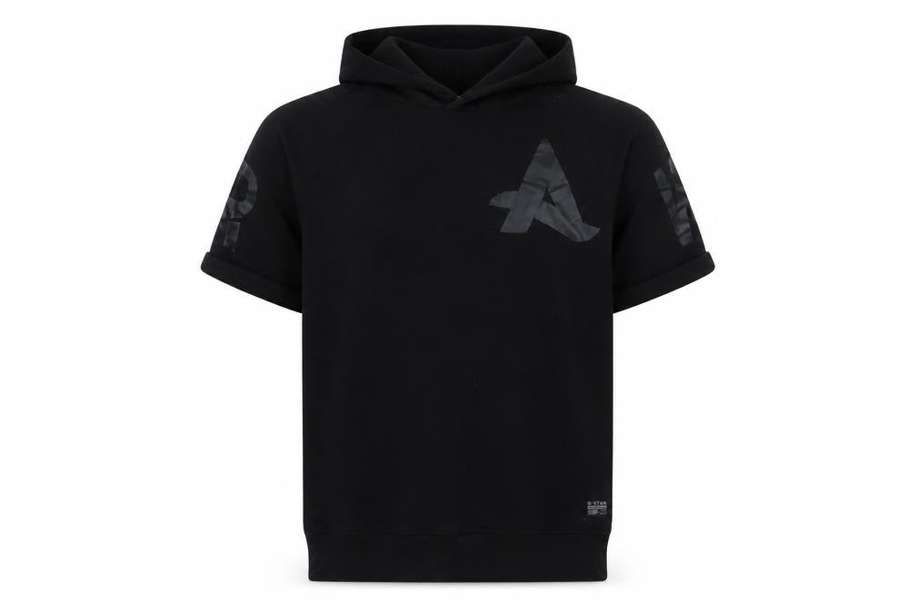 G-Star RAW Men’s Black L Short Sleeve Graphic Pullover Hoodie