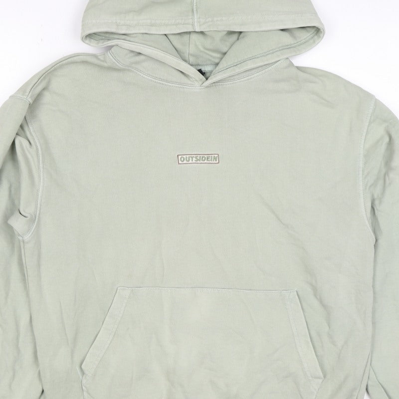 OutsideIn Men’s Green XS Pullover Hoodie Logo Kangaroo Pocket
