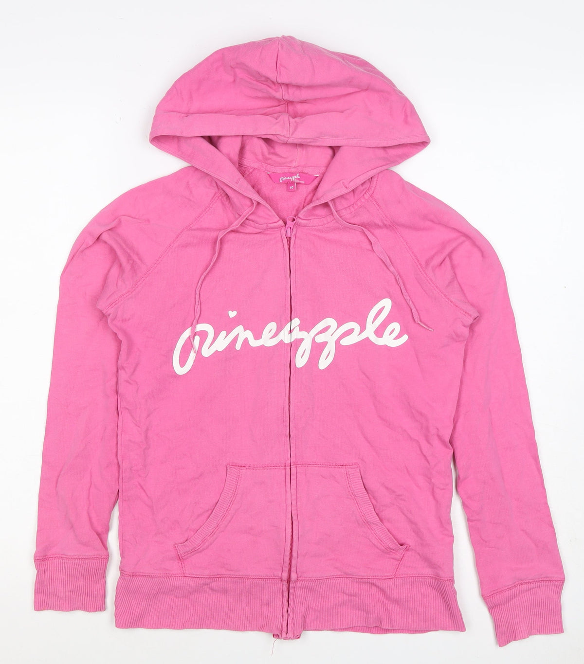 Pineapple Women’s Pink UK 10 Full Zip Hooded Logo Hoodie