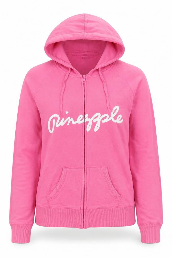 Pineapple Women’s Pink UK 10 Full Zip Hooded Logo Hoodie