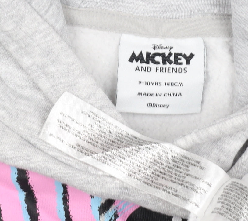 Disney Boys Grey Mickey & Friends Graphic Pullover Hoodie 9-10 Years