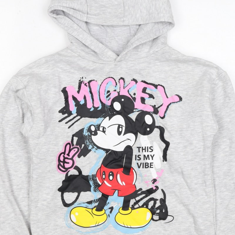 Disney Boys Grey Mickey & Friends Graphic Pullover Hoodie 9-10 Years