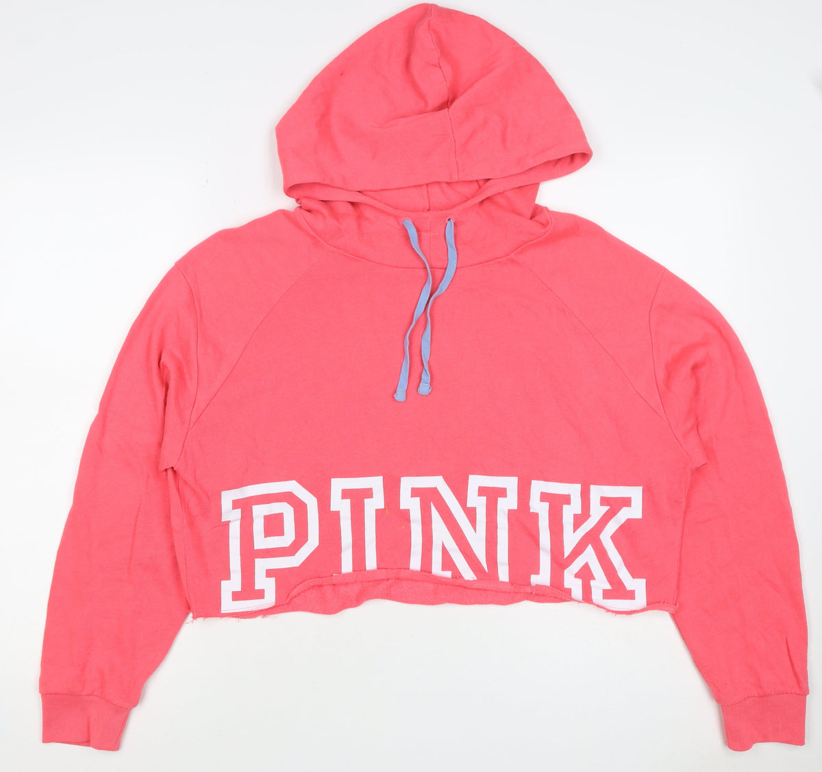 PINK Victoria’s Secret Women Pink M Pullover Cropped Logo Hoodie