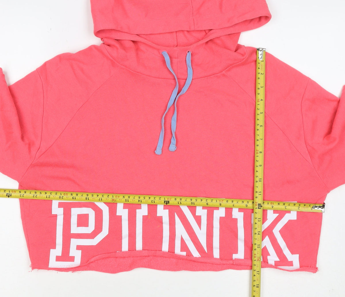 PINK Victoria’s Secret Women Pink M Pullover Cropped Logo Hoodie