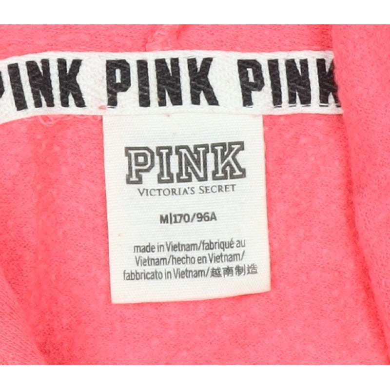 PINK Victoria’s Secret Women Pink M Pullover Cropped Logo Hoodie