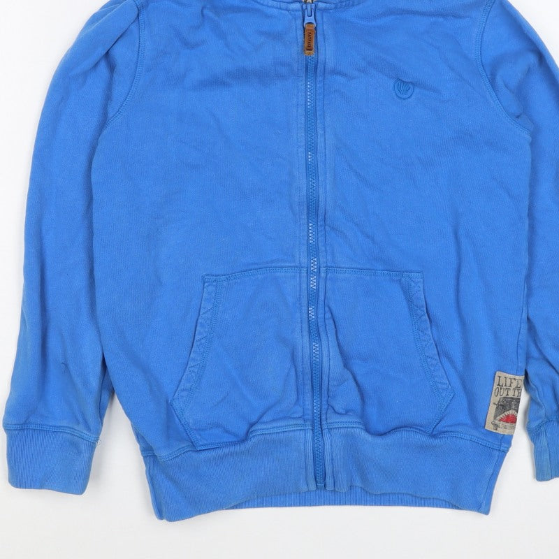 Fat Face Boys Blue 10-11 Years Full Zip Shark Hoodie Cotton