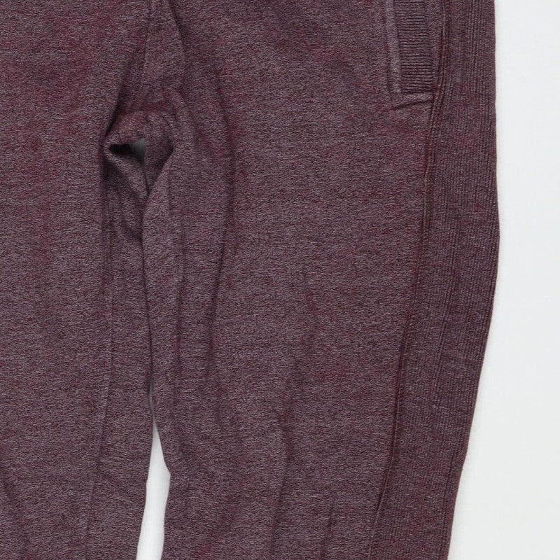 Superdry Men’s Purple Flecked Fleece Joggers Size S Drawstring