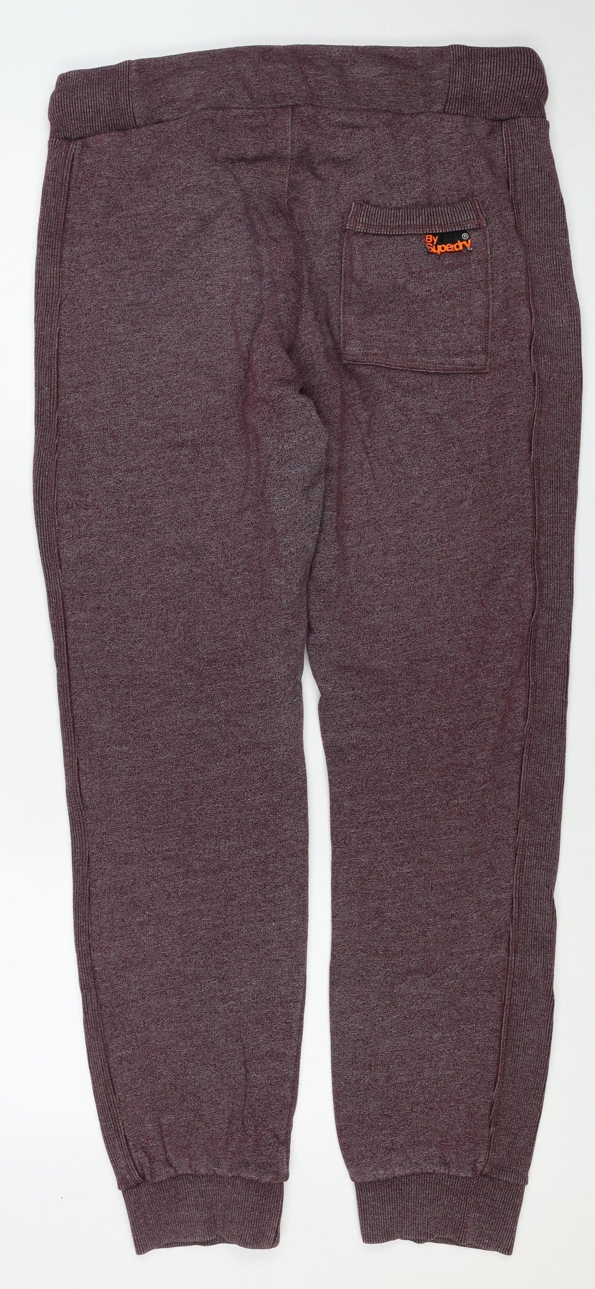 Superdry Men’s Purple Flecked Fleece Joggers Size S Drawstring