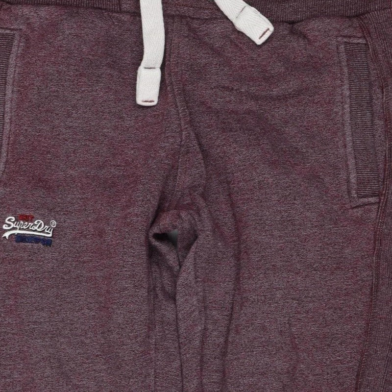 Superdry Men’s Purple Flecked Fleece Joggers Size S Drawstring