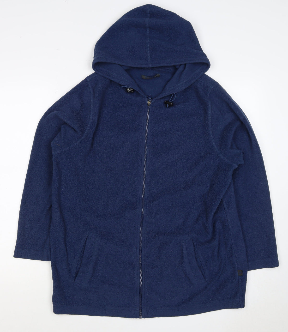 Hawkshead Men Blue L Fleece Hooded Full Zip Outdoor Jacket