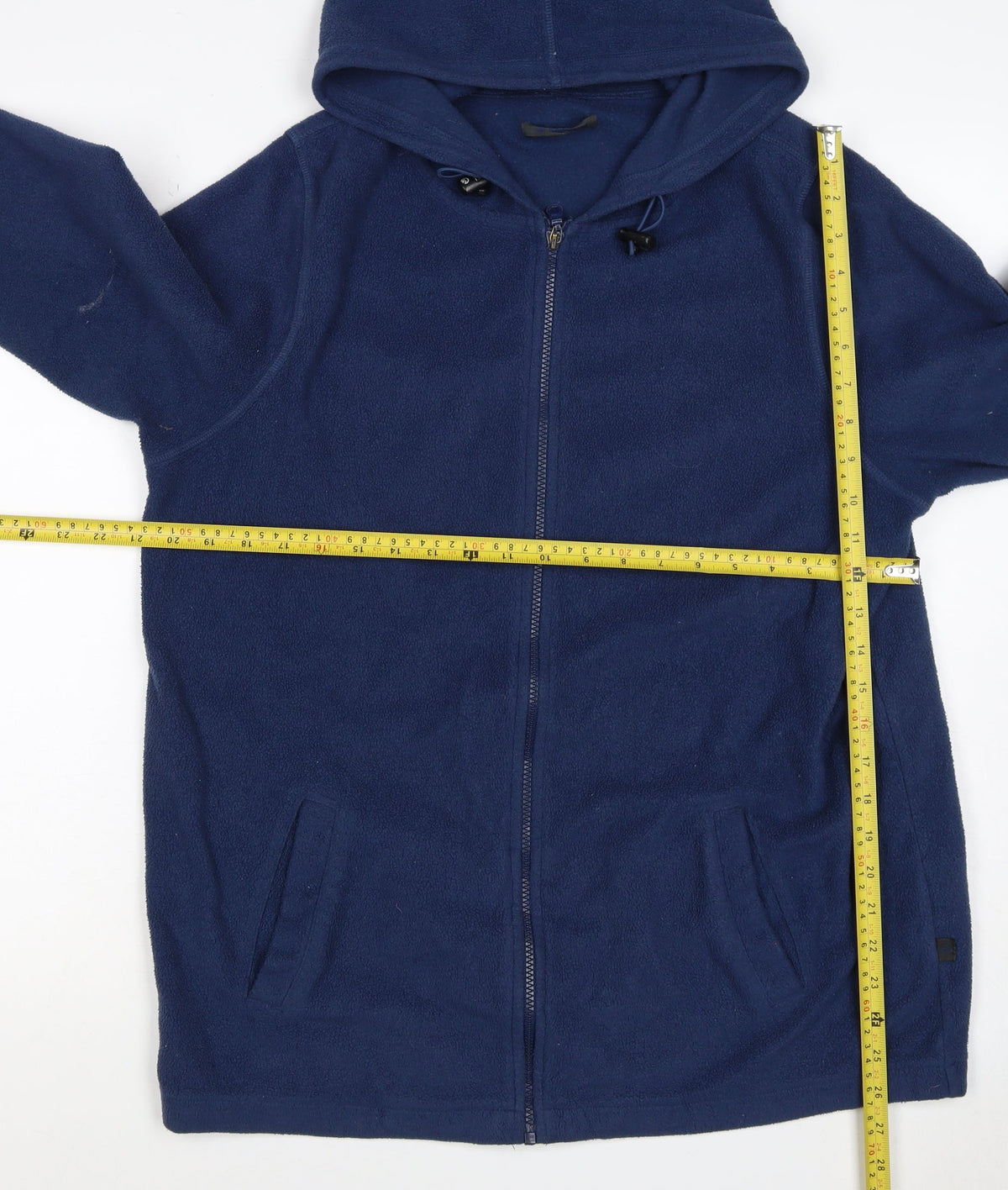 Hawkshead Men Blue L Fleece Hooded Full Zip Outdoor Jacket