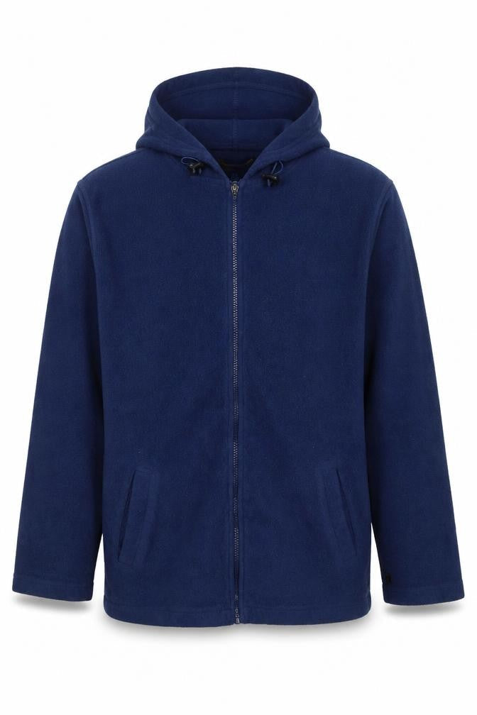 Hawkshead Men Blue L Fleece Hooded Full Zip Outdoor Jacket